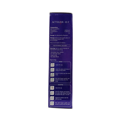 Actihair F 10% Bottle Of 60ml Solution