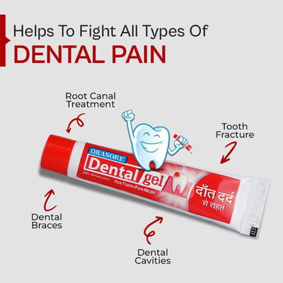 Orasore 20% Tube Of 10gm Dental Gel