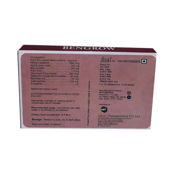 Bengrow Strip Of 10 Tablets