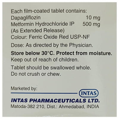 Dapavel M 10/500mg Strip Of 10 Tablets