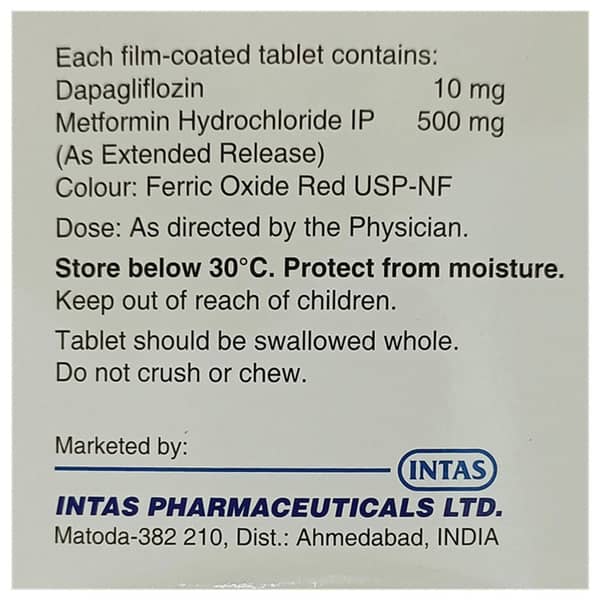 Dapavel M 10/500mg Strip Of 10 Tablets