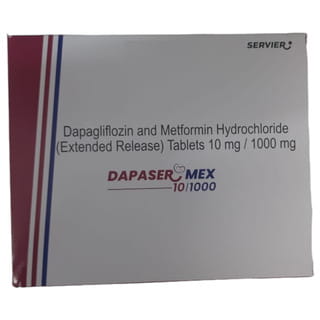 Dapaser Mex 10/1000Mg Strip Of 15 Tablets