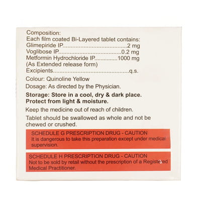 Glucoryl Mv Forte 2mg Strip Of 10 Tablets