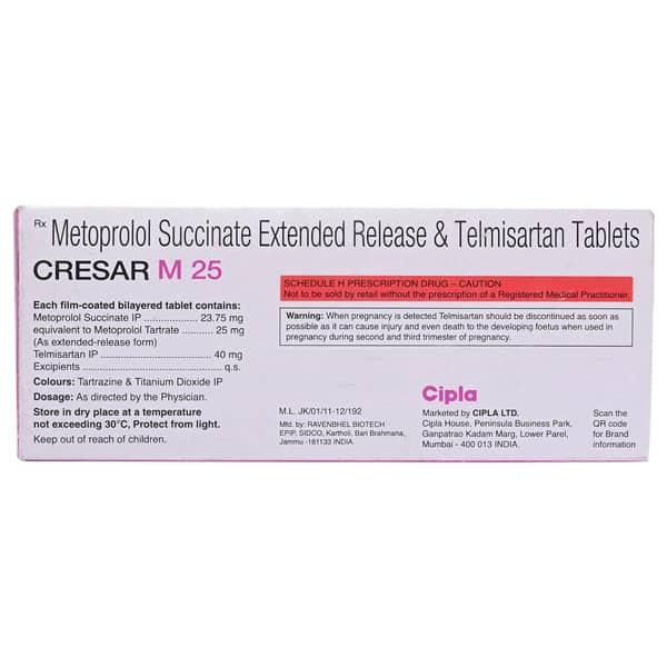 Cresar M 25mg Strip Of 10 Tablets