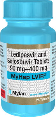 Myhep Lvir 400/90mg Bottle Of 28 Tablets