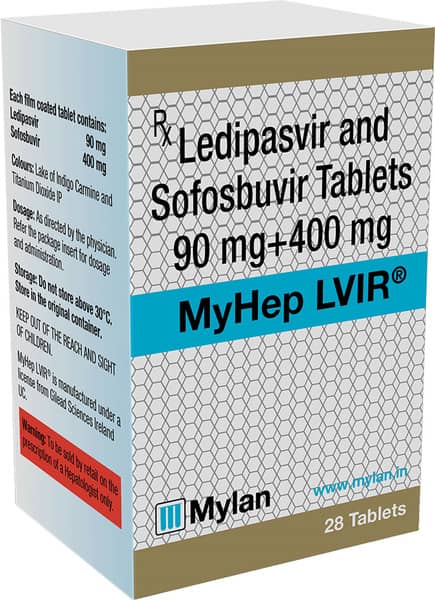 Myhep Lvir 400/90Mg Bottle Of 28 Tablets