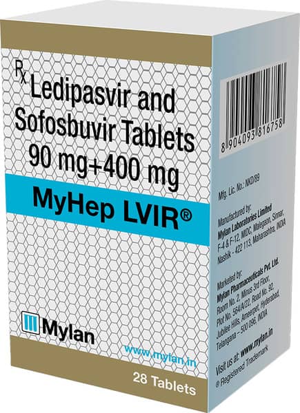 Myhep Lvir 400/90Mg Bottle Of 28 Tablets