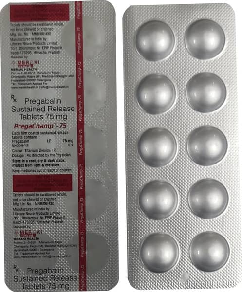 Pregachamp 75mg Strip Of 10 Tablets