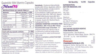 Mom B9 Strip Of 10 Capsules