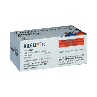 Vilglipt 50mg Strip Of 10 Tablets