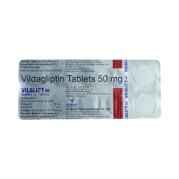Vilglipt 50mg Strip Of 10 Tablets