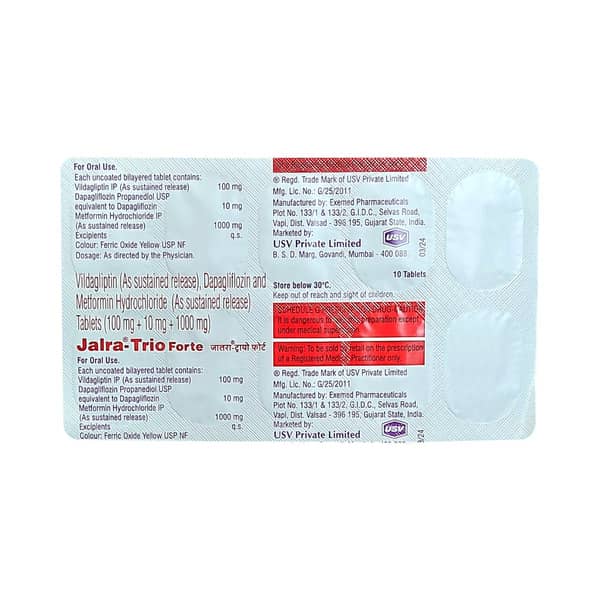 Jalra Trio Forte Strip Of 10 Tablets