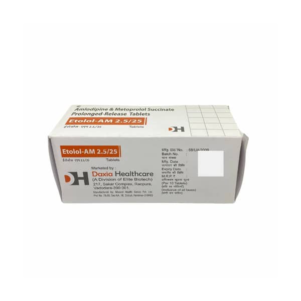 Etolol Am 2.5/25Mg Strip Of 10 Tablets