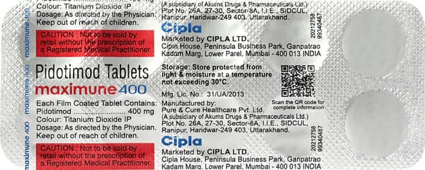 Maximune 400mg Strip Of 10 Tablets