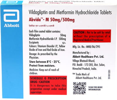 Abvida M 50/500mg Strip Of 15 Tablets