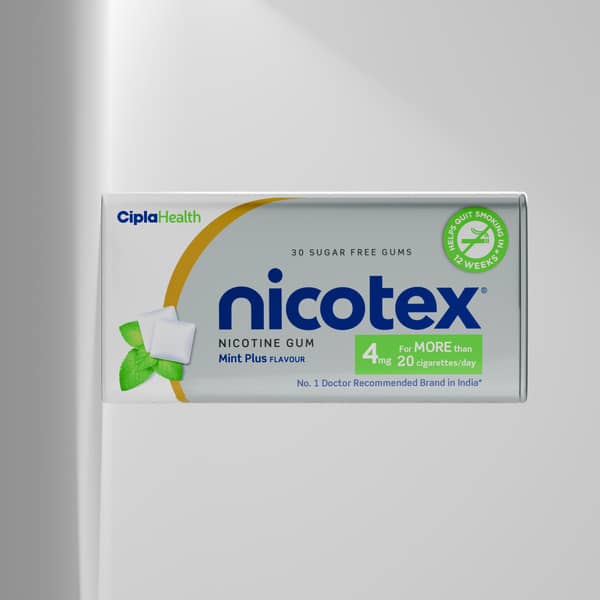 Nicotex 4Mg Mint Plus Flavour Sugar Free Tin Of 30 Chewing Gums