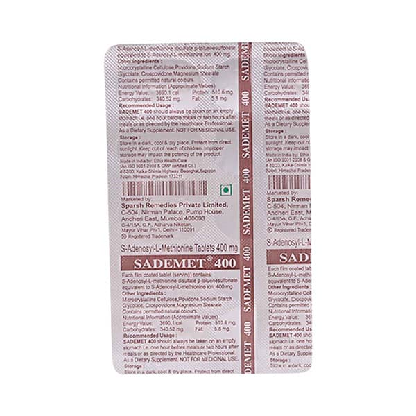 New Sademet 400Mg Strip Of 10 Tablets