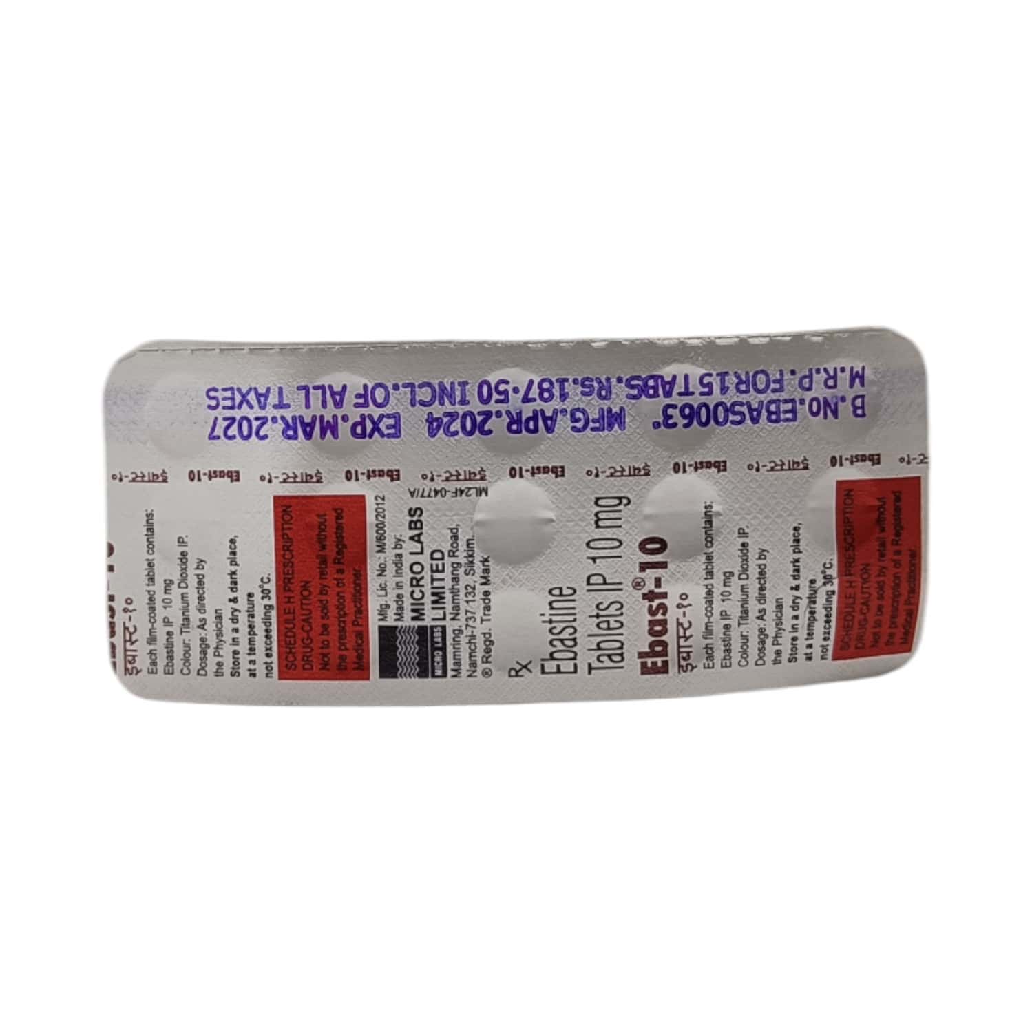 ebast 10mg tablets