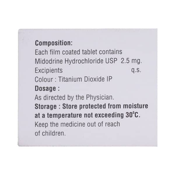 Hypodrin 2.5mg Strip Of 10 Tablets