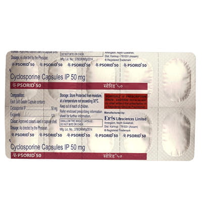 Psorid 50mg Strip Of 10 Softgel Capsules