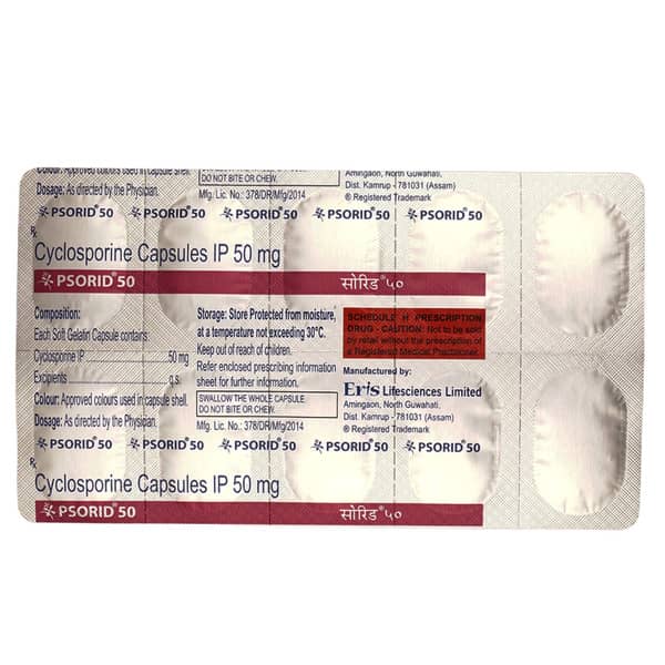 Psorid 50mg Strip Of 10 Softgel Capsules