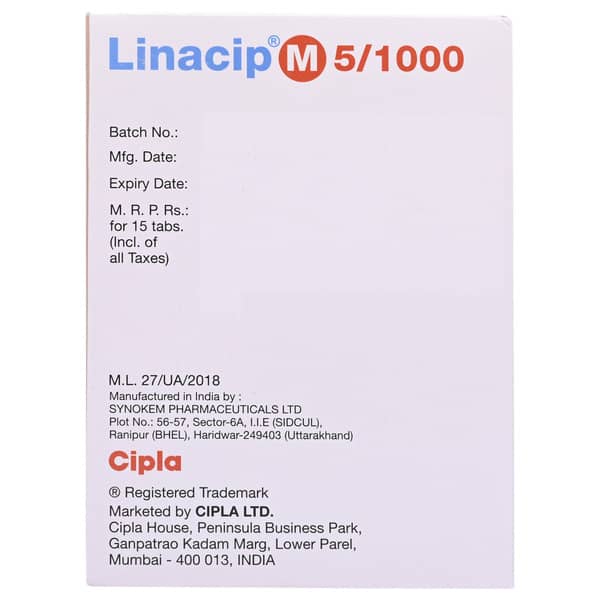 Linacip M 5/1000mg Strip Of 15 Tablets