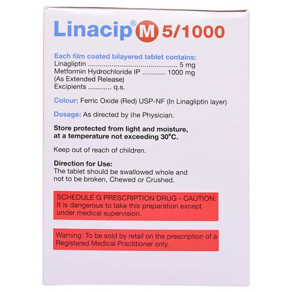 Linacip M 5/1000mg Strip Of 15 Tablets