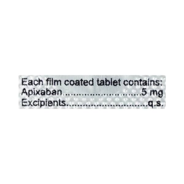 Apixapil 5mg Strip Of 10 Tablets