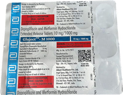 Gluject M 1000mg Strip Of 15 Tablets