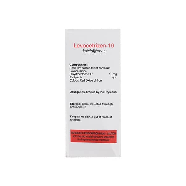 Levocetzine Strip Of 10 Tablets