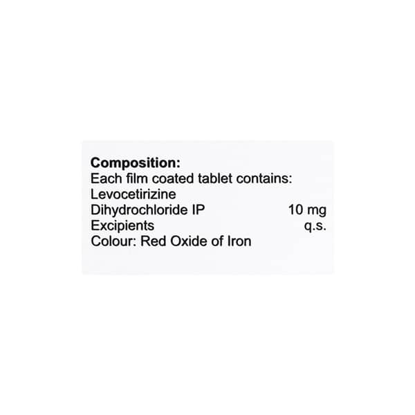Levocetzine Strip Of 10 Tablets
