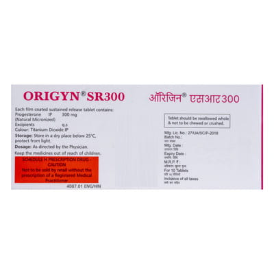 Origyn Sr 300mg Strip Of 10 Tablets