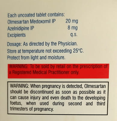 Olmezest Az 20mg Strip Of 10 Tablets