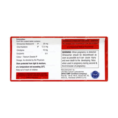Osarten Trio 20/10/12.5mg Strip Of 10 Tablets