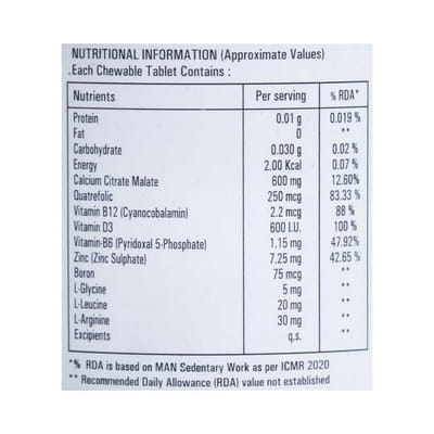 Bonydil Green Apple Flavour Bottle Of 30 Chewable Tablets