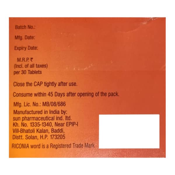 Riconia Lp Bottle Of 30 Tablets