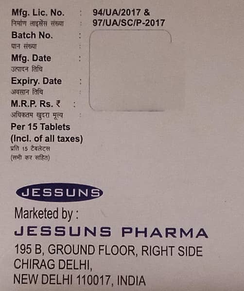 Jesocal Pro Strip Of 15 Tablets