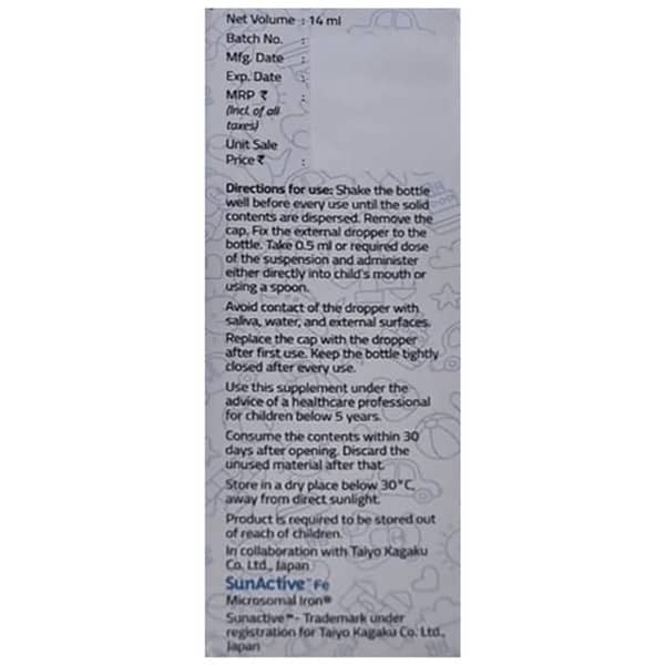 Tasiron Baby Bottle Of 14ml Oral Drops