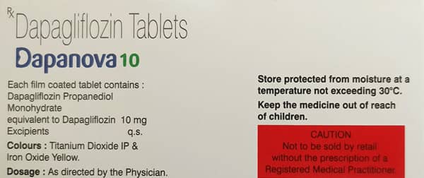 Dapanova 10mg Strip Of 15 Tablets