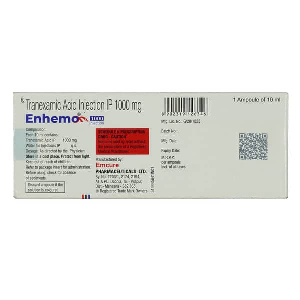 Enhemo 1000Mg Ampoule Of 10Ml Injection