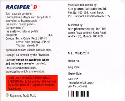 Raciper D Strip Of 15 Capsules