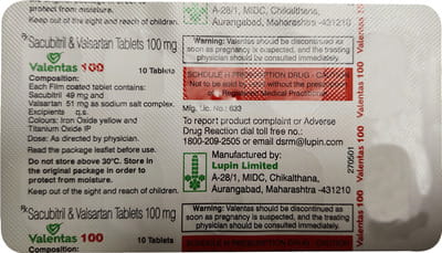 Valentas 100mg Strip Of 10 Tablets