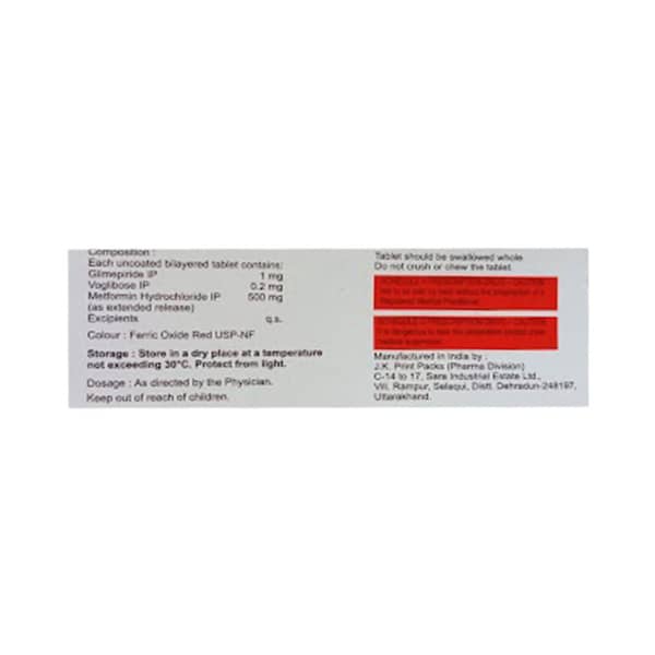 Voglistar Gm 1mg Strip Of 15 Tablets