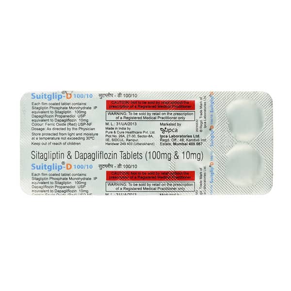 Suitglip D 100/10mg Strip Of 10 Tablets