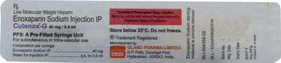 Cutenox G 40mg Pre Filled Syringe Of 0.4ml Injection