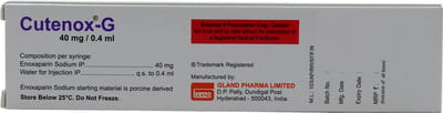 Cutenox G 40mg Pre Filled Syringe Of 0.4ml Injection