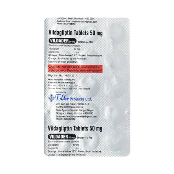 Vildader 50mg Strip Of 15 Tablets