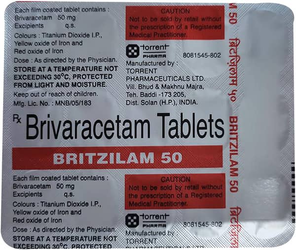 Britzilam 50mg Tablet