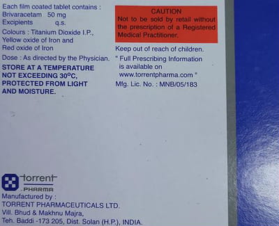 Britzilam 50mg Strip Of 15 Tablets