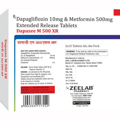 Dapazee M 500mg Xr Strip Of 15 Tablets